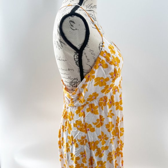 COPY - All In Favor Strappy Tiered Yellow Flower Maxi Dress Size XL NWT - Picture 6 of 12